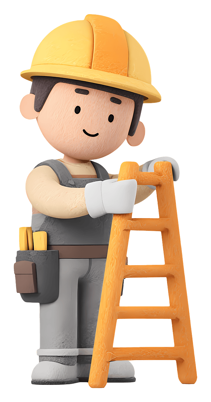 man with ladder